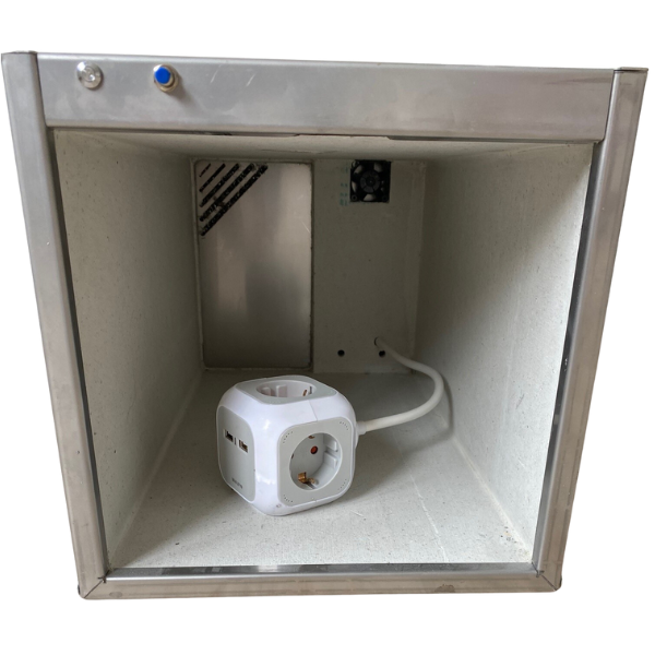 Acculaadbox 2 - Bescherm- en oplaadbox (DIN-genormeerd slot met 230V cube)